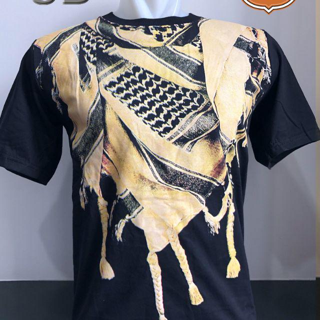 FANSHOP XP Kaos Dakwah Islami Hijrah Tauhid Sorban 3d Palestine-Kuning