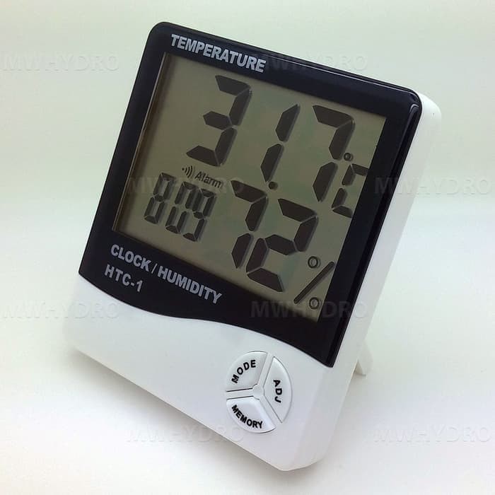 HTC-1 - Thermometer, Hygrometer &amp; Clock - Temperature, Humidity Meter