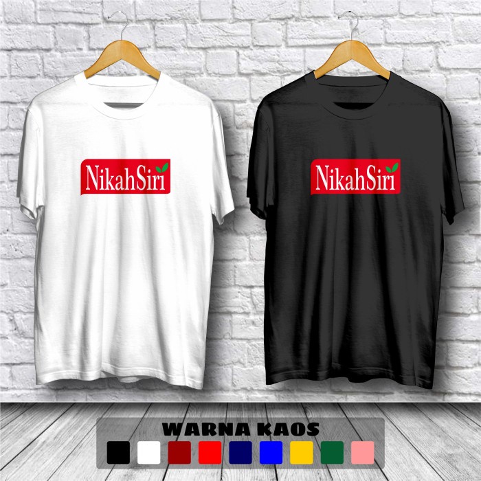 Kaos Plesetan Nikah Siri Logo Baju Distro