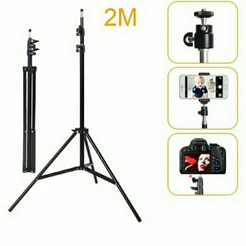 tripod handphone | Tripod 2meter | Tripod Besi Stand Ring light