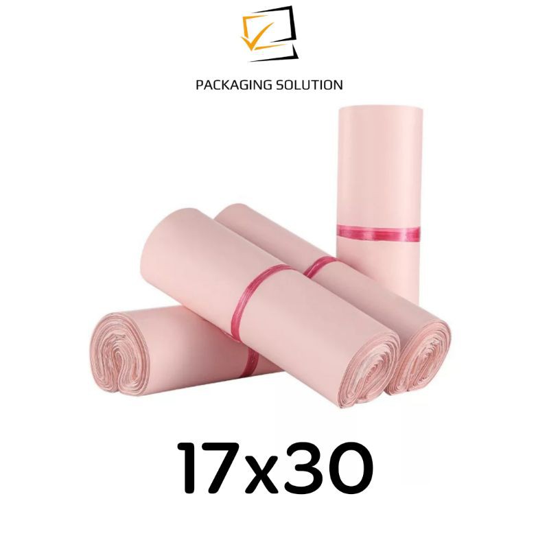Plastik Polymailer Pink 17x30