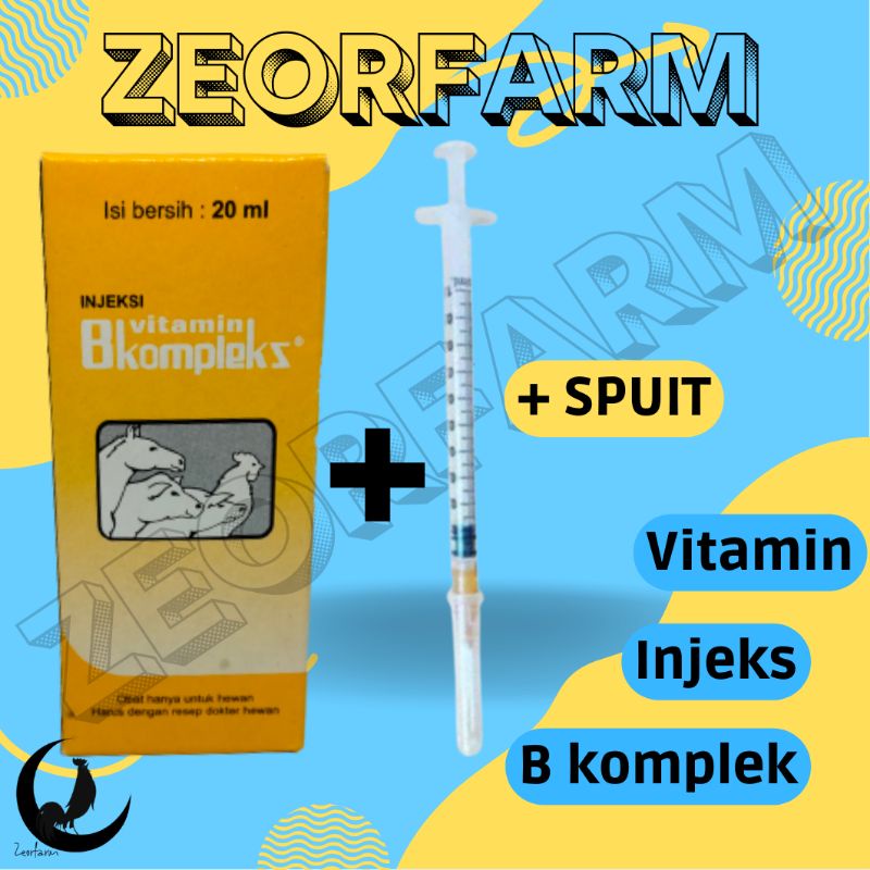 vitamin B komplek injeck kekebalan tubuh nafsu makan untuk ayam anjing sapi kambing zeorfarm