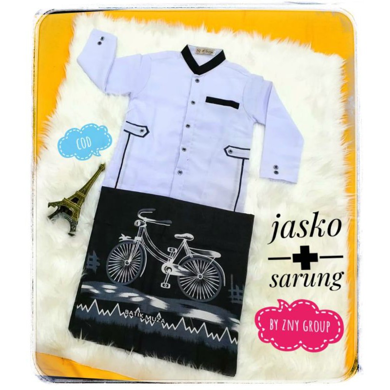 Jasko Setelan Jasko Anak Sarung Anak 5-13 Tahun (Baju Muslim Anak)