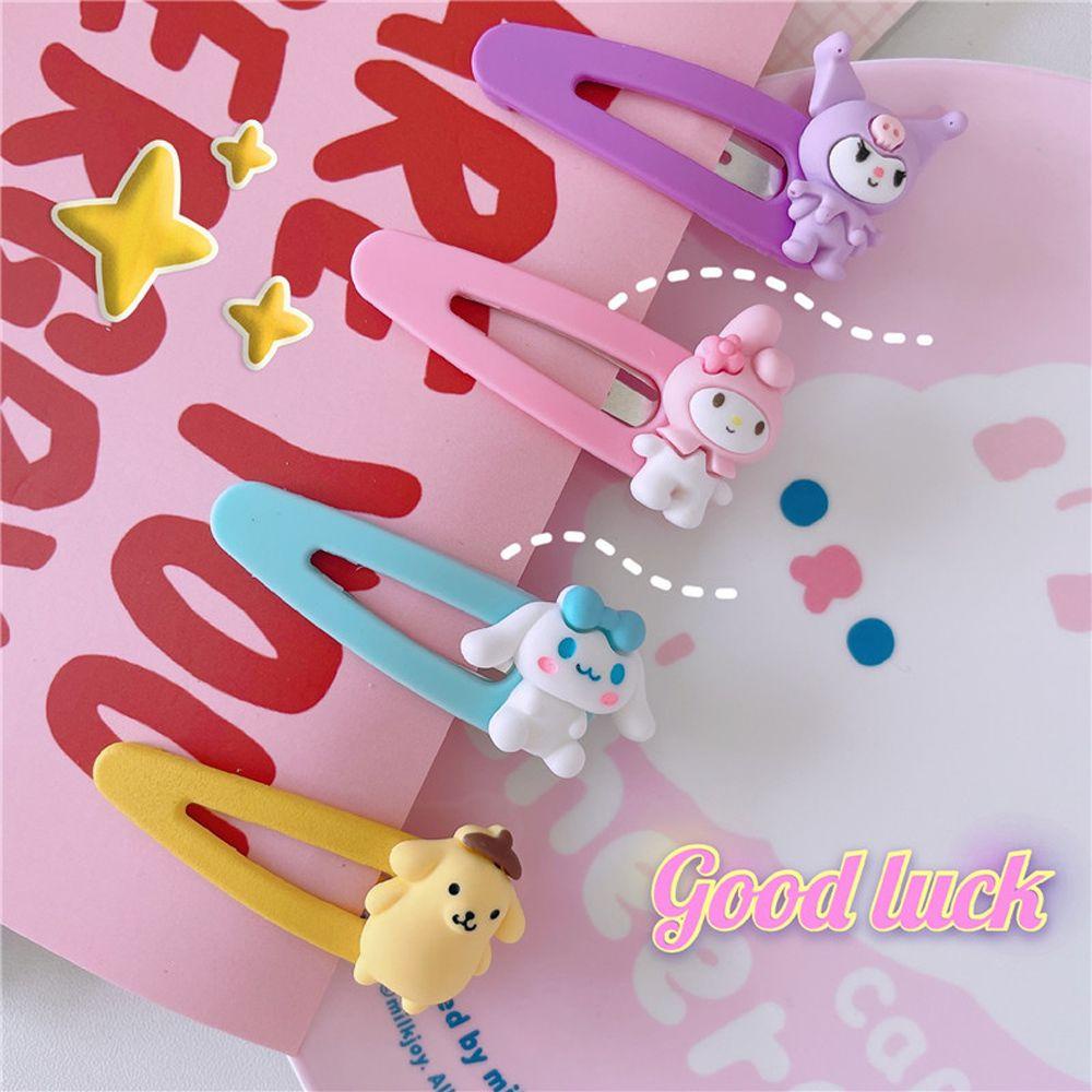 Klip BB AUGUSTINA Kuromi Elegan Simple Candy Color Kawaii Kartun Cinnamoroll Jepit Rambut Gaya Korea