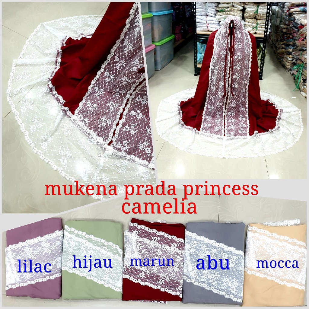 mukena prada princess camelia micro renda tile