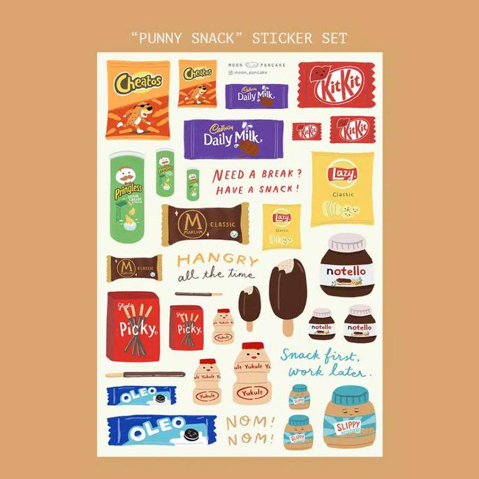

PROMO Moon Pancake Punny Snack Sticker