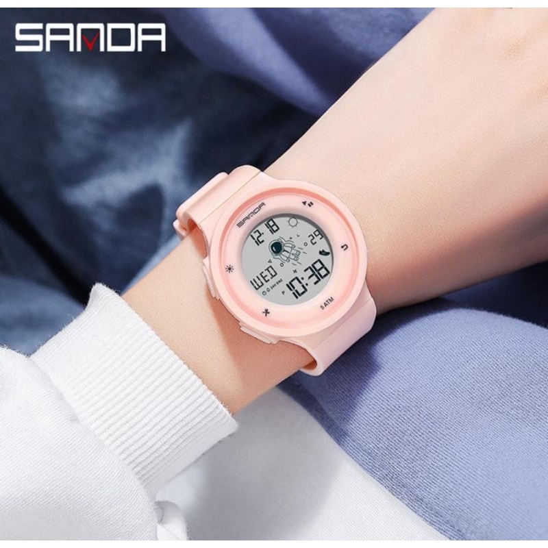 Jam Tangan SD2121 Jam Tangan Wanita Pria Digital Tali Rubber Shockproof Anti Air