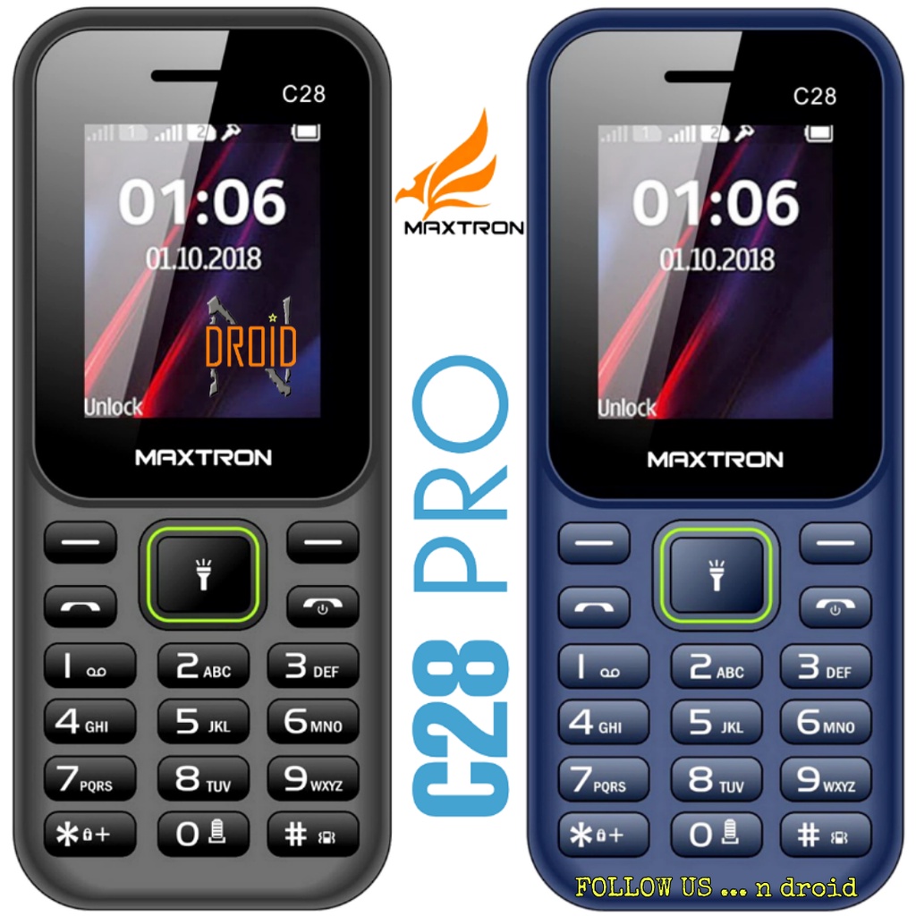 HP MURAH MAXTRON C28 PRO - HP Candybar 1,8" - DUAL SIM GSM - BISA GETAR  - HP MAXTRON - HP MURAH