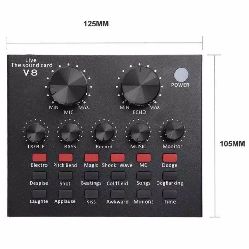 MIXER BLACKSPIDER V8 MULTIFUNCTIONAL LIVE SOUNDCARD