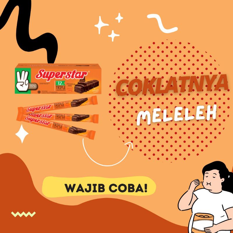 

Snack anak superstar wafer coklat Mayora