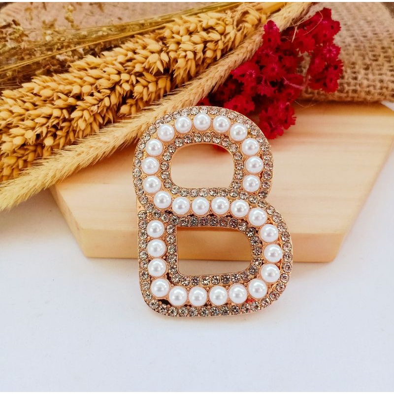 Brooch Buttonscarves/Bros Buttonscarves/Bros Buttonscarves KW/Bros Buttonscarves Mata/Bros Buttonscarves Mutiara-Gold-D