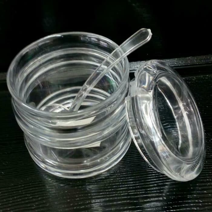 Acrylic Sauce Pot w Spoon / Tempat Sambal dengan sendok BB1264