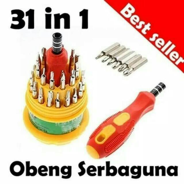 Obeng Set Multifungsi 31 in 1 model telor obeng serbaguna