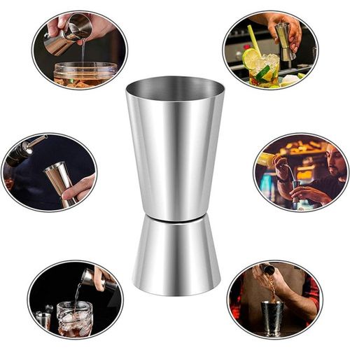 Jigger Stainless Steel Sirup Gelas Takar Gula Syrup Measuring Cup Premium