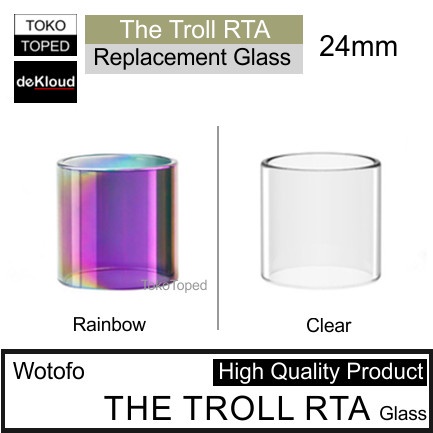 Wotofo THE TROLL RTA 24mm Replacement Glass | vape tank rdta rba mod