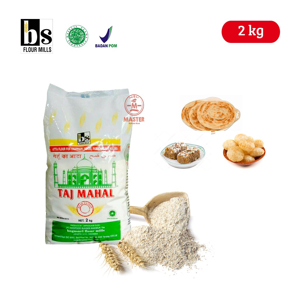 

Taj Mahal Tepung Gandum Utuh / Atta Flour / Finely Wheat Flour [2 Kg]