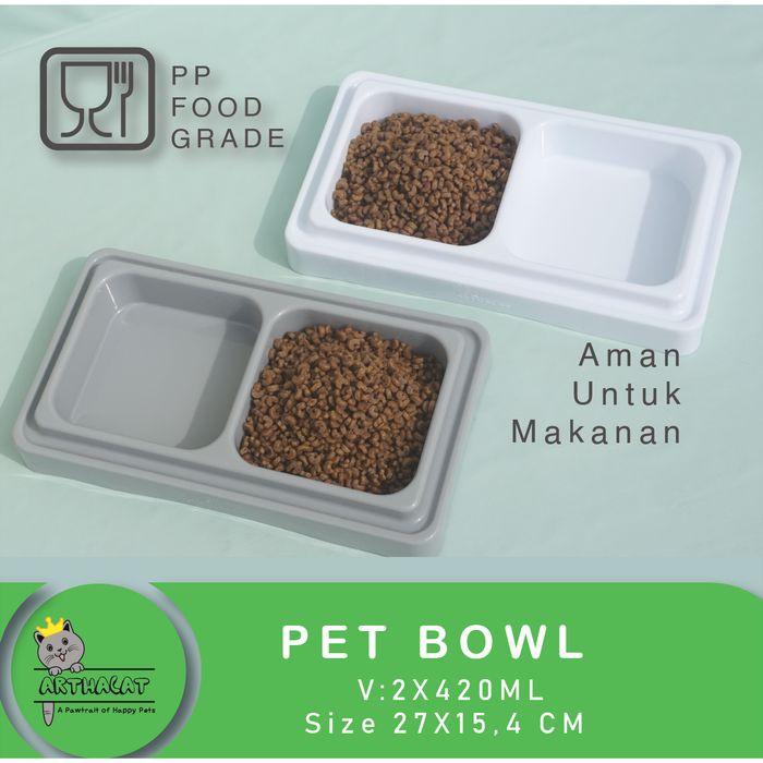 TEMPAT MAKAN ANTI SEMUT DOUBLE BOWL / TEMPAT MAKAN KUCING - ANJING