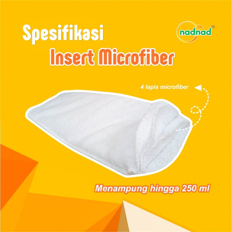 Insert Clodi Microfiber 3 layer dan 4 layer | Penyerap Pipis Popok Kain