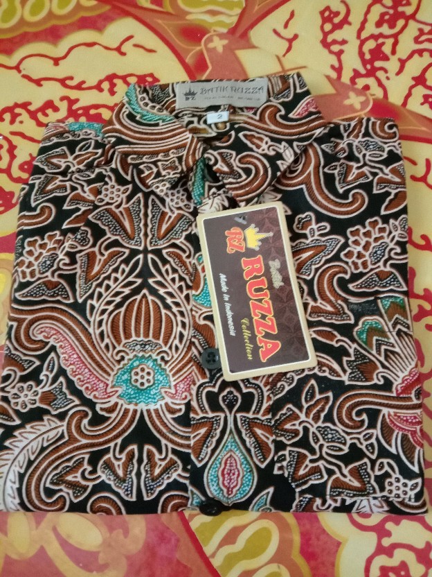 Ruzza Batik Couple Motif Cirebon Peach Seragam Keluarga Couple Size M L Xl