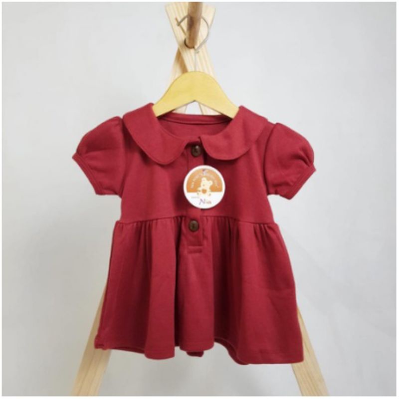 NIA DRESS BAYI/DRESS BABY POLOS 3 - 6 BLN/DRESS ANAK