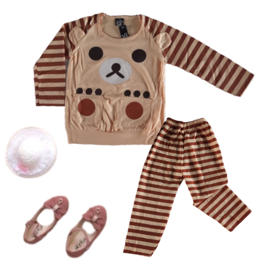 SETELAN PIYAMA ANAK PEREMPUAN WE3 1-10 TAHUN