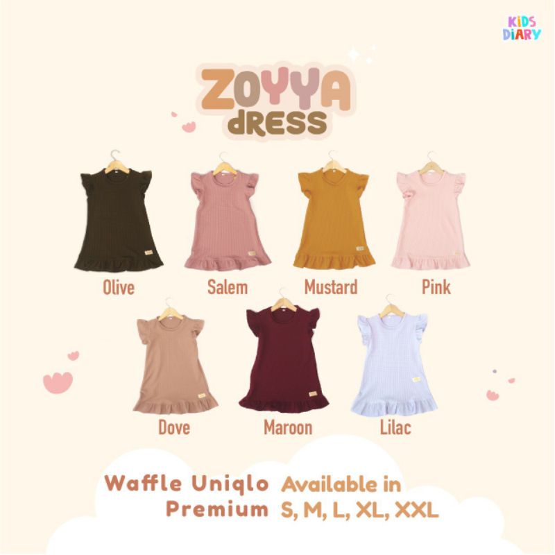 dress anak perempuan "zoyya dress" by Kids Diary/baju anak perempuan/ baju anak branded/ dress anak 
