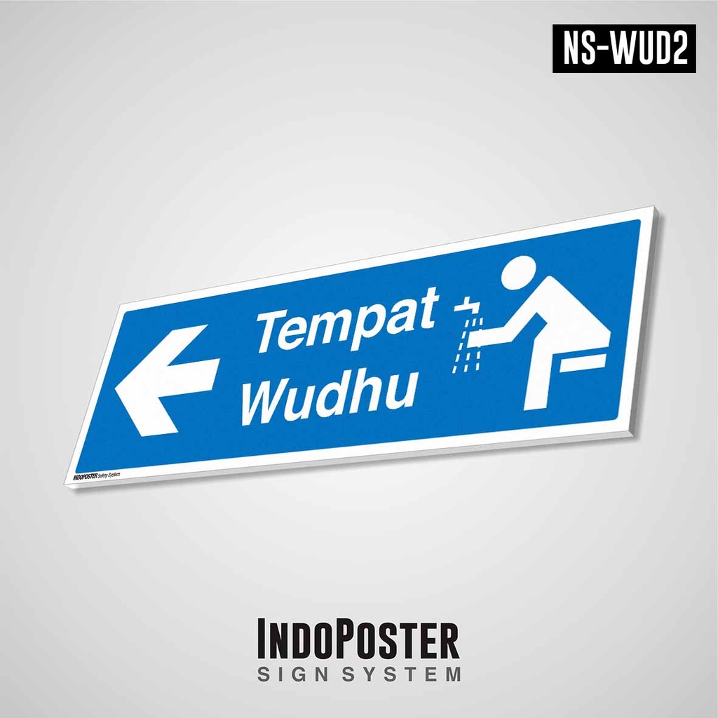 

Sign PVC Arah Tempat Wudhu Mushola Masjid