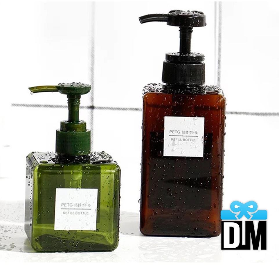 (Best seller) Botol Kotak Estetik Jepang Korea Aesthetic Sabun Cair Kental Berbusa Pump Lucu Travel