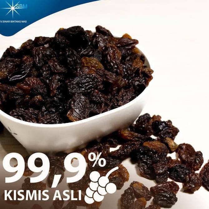 

SPECIAL!! Dark Raisin 1 Kg Kismis Hitam Dried Black Seedless Raisins PREMIUM