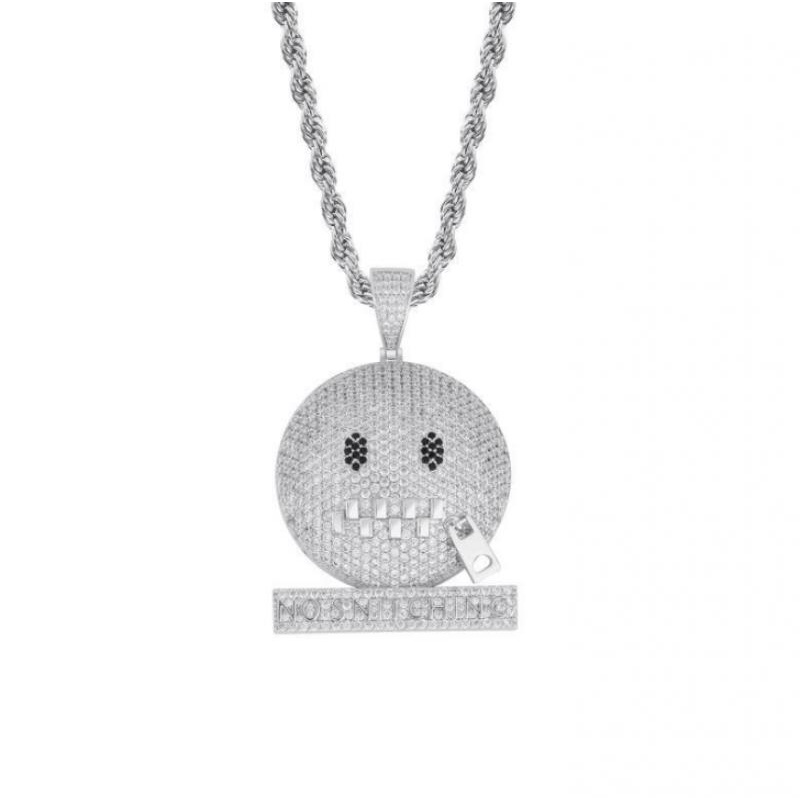 Kalung Liontin anime micro-encrusted zircon Gaya hip hop Untuk Hadiah