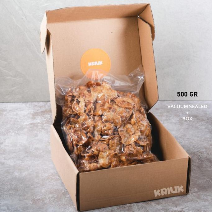 

Termurah Keripik Emping Pedas Manis Pack Of 3 - 500Gram + Box
