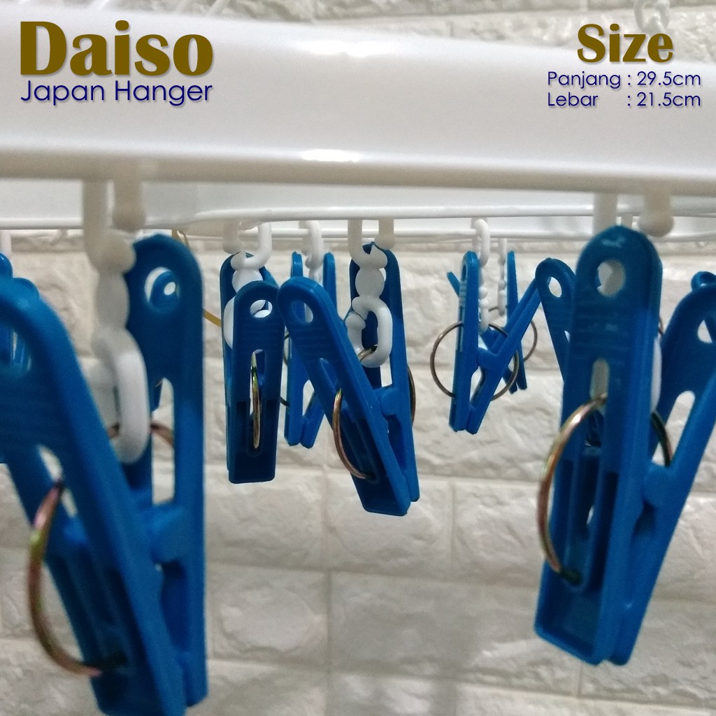 20 JEMURAN GANTUNG Balkon Hanger Baju Bayi DAISO JAPAN Isi 20 Jepit jepitan gantungan jemur