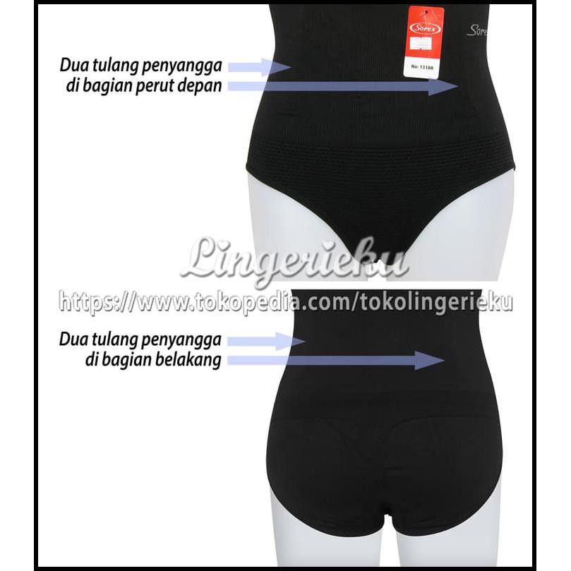 Promo - Celana Dalam Korset Wanita Sorex 13188 - Hitam