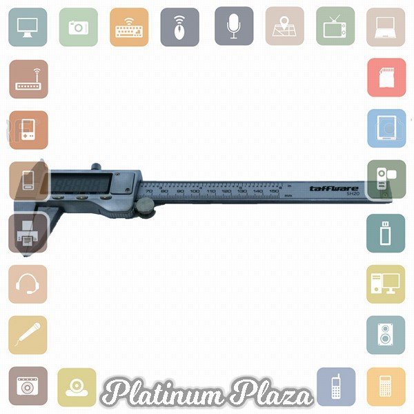 Taffware Jangka Sorong Digital LCD Vernier Caliper Micrometer 15CM - SH20 - Silver`EG7O0D-