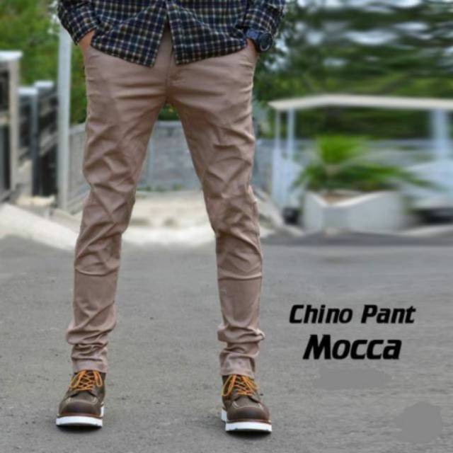 CELANA Pria Panjangchino SLIMFIT KERJA HARIAN HITAM MOCCA ABU GREY KREAM CREAM Sz 27 - 38          :