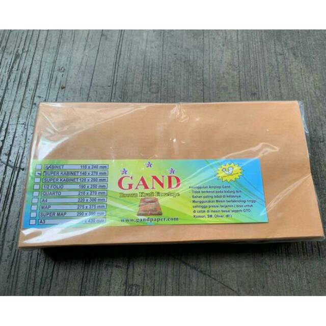 Amplop Coklat Super Kabinet atk ↘↘↘ Save 30%