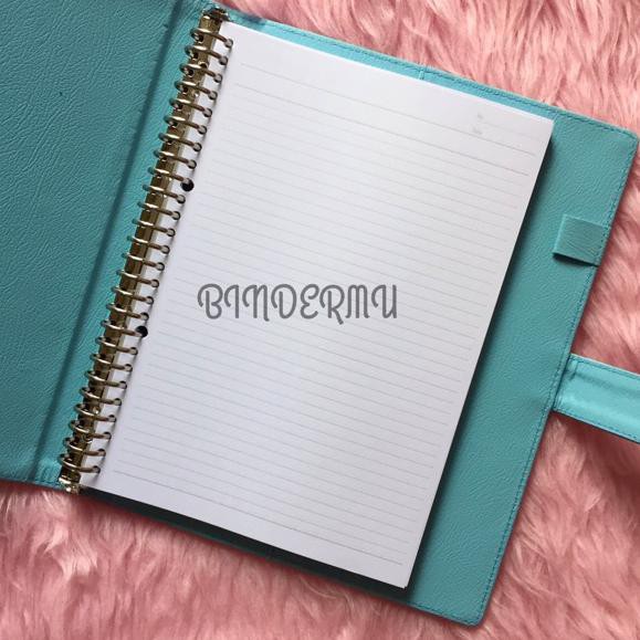 

[X898) Bindermu Loose Leaf bergaris 100/50 sheets paper Kertas Isi Ulang Binder Multiring 20r A5 26r