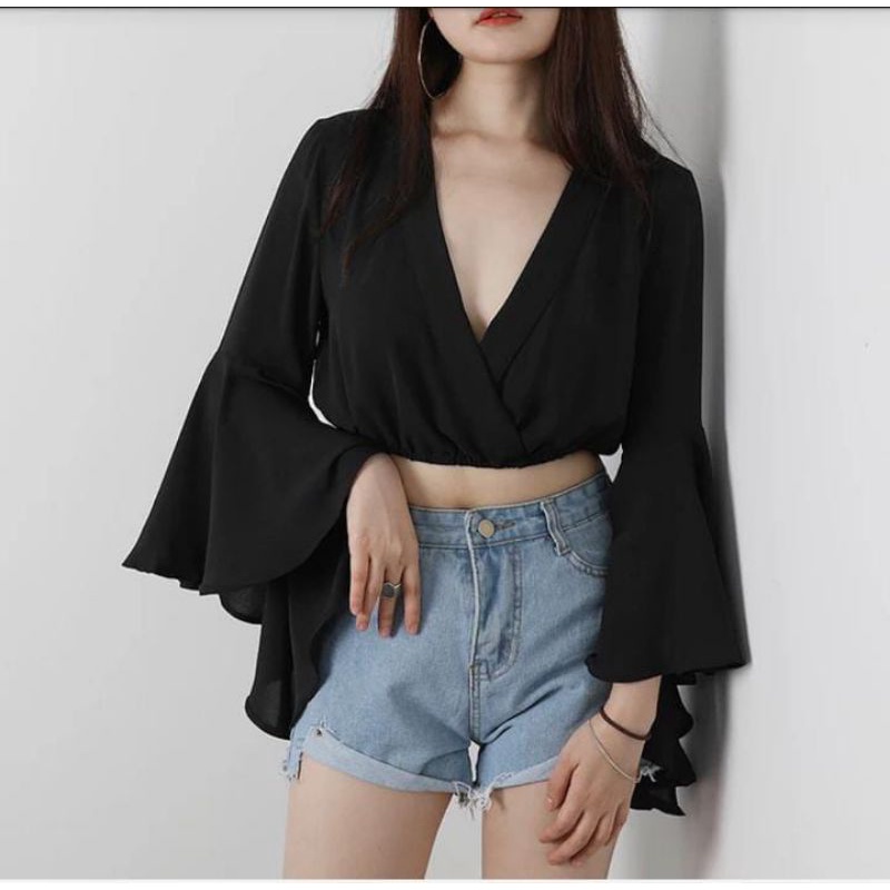 Crop Top Wanita Korea,Crop Top Dewasa ,Crop top