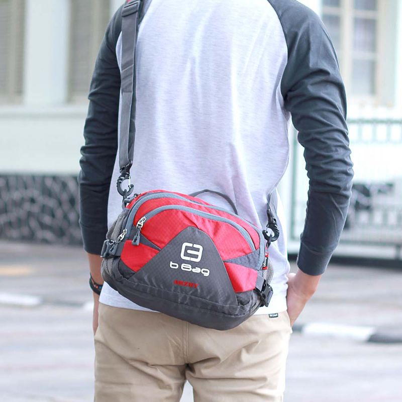 Tas Waistbag Slingbag Selempang Pria Terbaru | Tas Salempang Outdoor Tracking Tourer Shoulder Bag Bahan Cordura