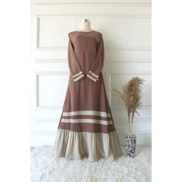 GAMIS RINDY RINDI / GAMIS KOMBINASI ELEGANT/ KOMBINASI POLOS