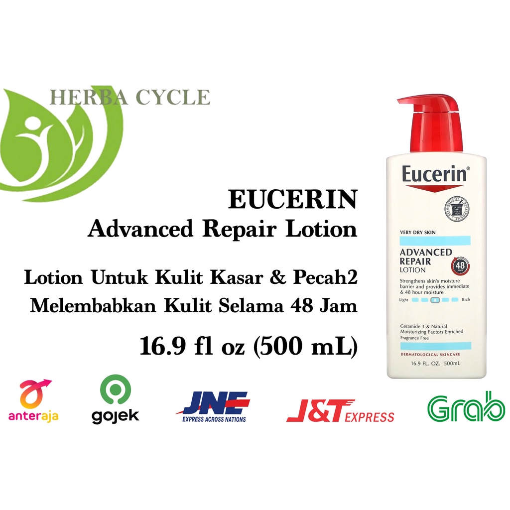 Eucerin Advanced Repair Lotion 500ml Lotion Pelembab Atasi Kulit Sangat Rusak Kering Iritasi ORI USA