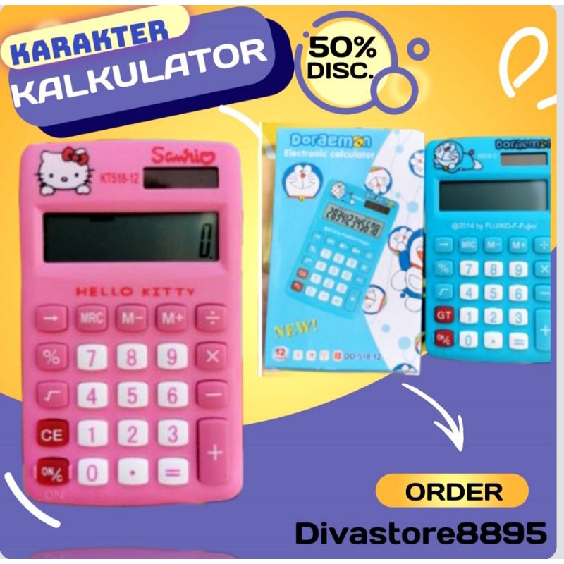 kalkulator karakter mini kity emon CL