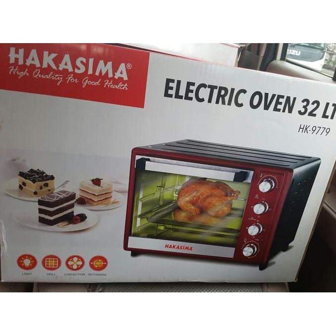 Hakasima Oven Listrik 32 Liter Red