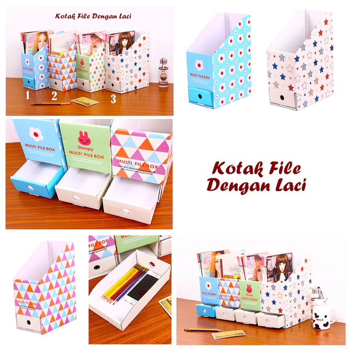 

Promo TS Kotak File Dengan Laci (Bisa utk tempat file, buku,majalah) Murah