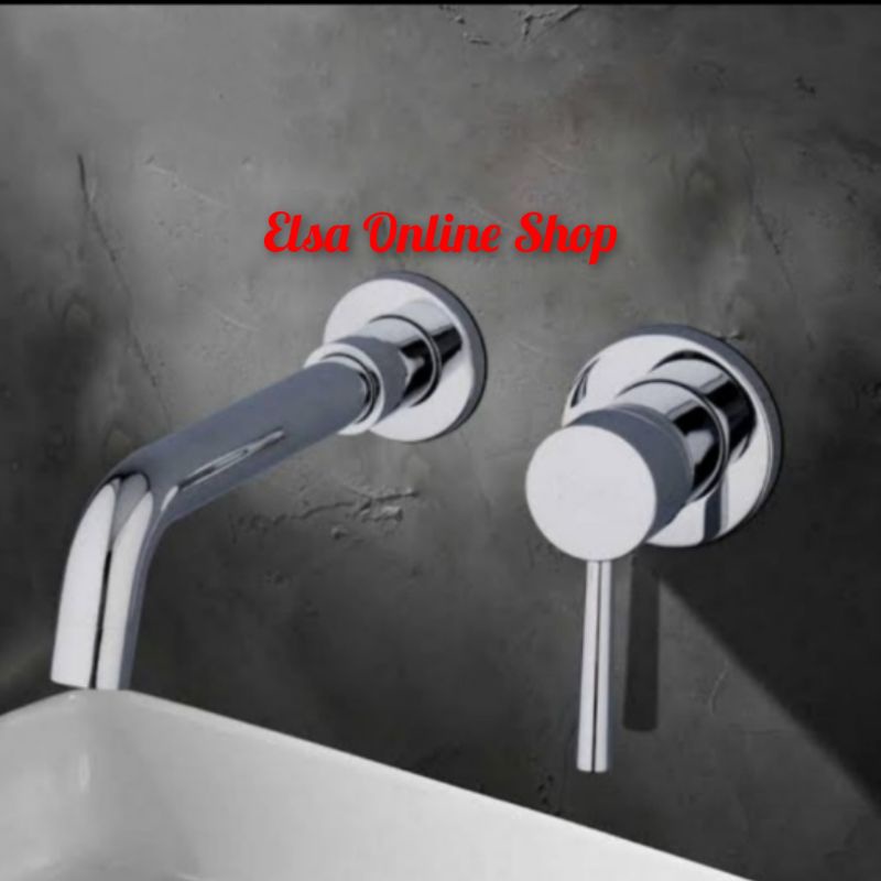 Kran Wastafel Panas Dingin Tembok/Dinding