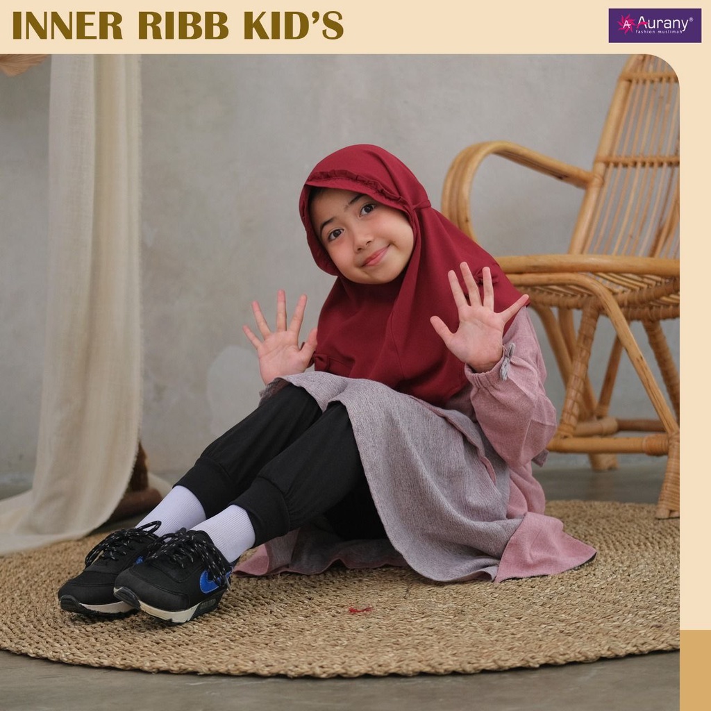 AURANY Celana Inner Kids Model RIB Legging Anak Dalaman Gamis Leging