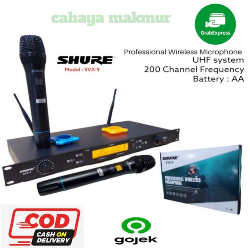 Mic Wireless SHURE SVX9 SVX 9 handhelf UHF