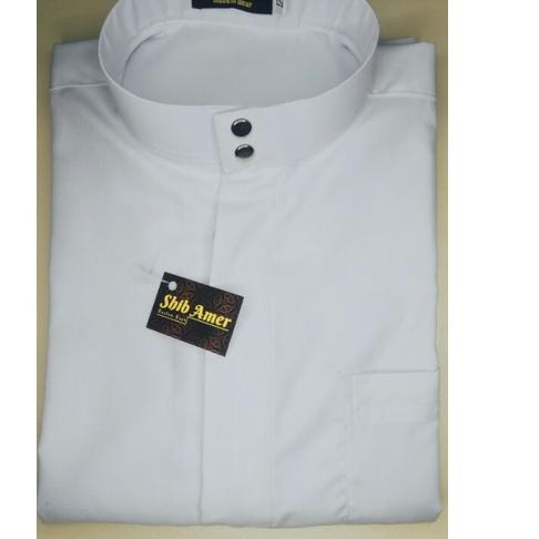 ➝Baru➝ Jubah Putih / Gamis Putih Anak Laki Laki. Putih Polos Kerah Tegak Thobe 83