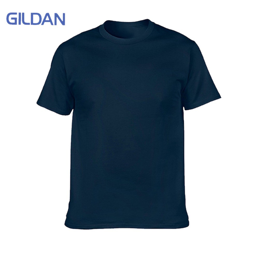 Terlaris GILDAN Merek Homme Solid 100% Katun Kosong T-Shirt Pria Lengan Pendek Tshirts Tee Kemeja