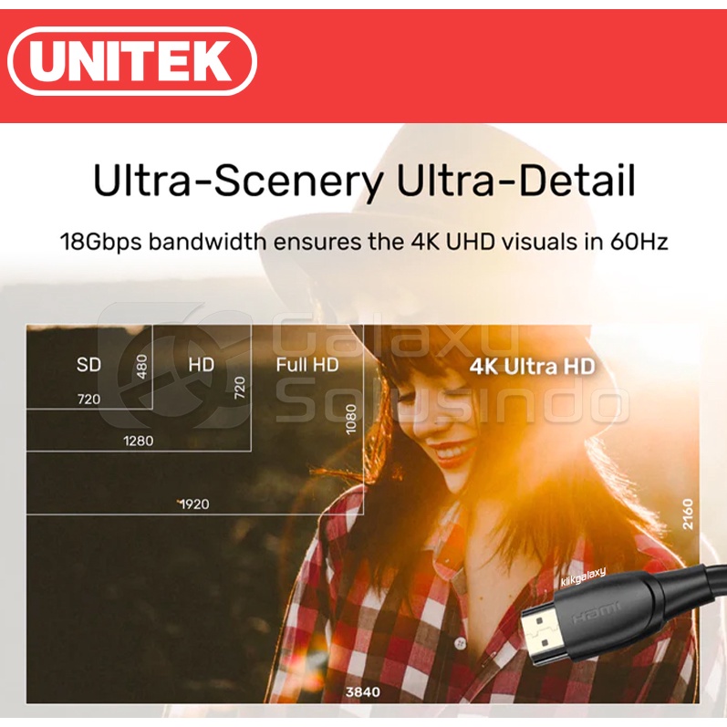 UNITEK C11046BK HDMI to HDMI 4K 60Hz 20M